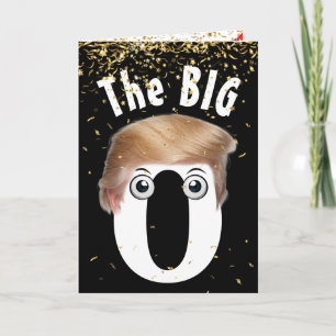 Tarjeta Cumpleaños 60 con Humor de Pelo de Trump y Confeti