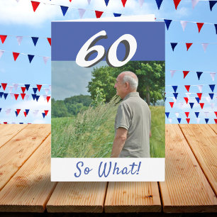 Tarjeta Cumpleaños 60 Divertido Positivo Foto Personalizad