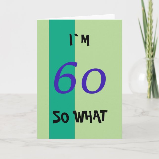 Tarjeta Cumpleaños 60 para él Divertido (Anverso)