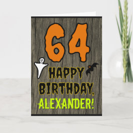 Tarjeta Cumpleaños 64: Tema espeluznante de Halloween, nom