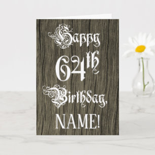 Tarjeta Cumpleaños 64: Texto Elegante y Sofisticado; Efect