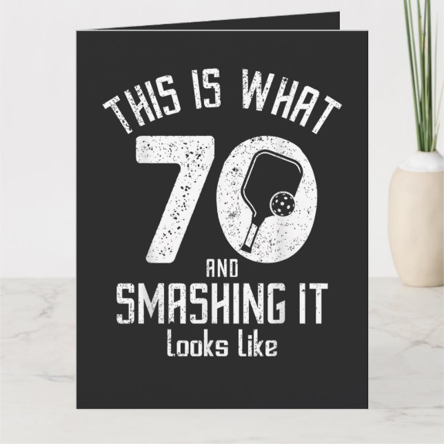 Tarjeta Cumpleaños 70 Años Amo Pickleball (Anverso)