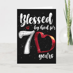 Tarjeta Cumpleaños 70 Bendecido Por Dios Por 70 Años Cumpl