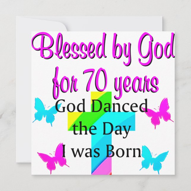 TARJETA CUMPLEAÑOS 70 DE CRISTIANO (Anverso)