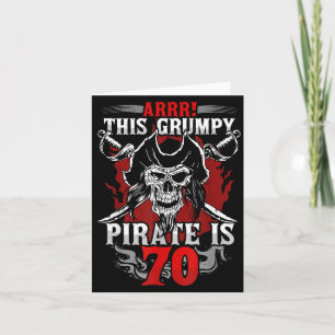 Tarjeta Cumpleaños 70 Gpy Pirata Cumpliendo Cuarenta 70 Di