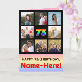 Tarjeta Cumpleaños 73: Arcoiris divertido #, fotos Persona