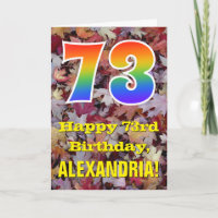 Cumpleaños 73; Hojas Rusas de Otoño; Arcoiris "73"