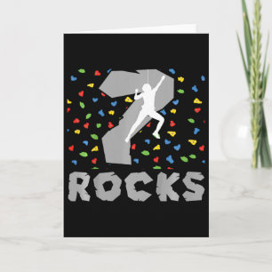 Tarjeta Cumpleaños 7 escalando Climber de roca de siete añ