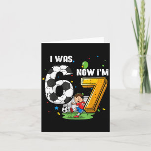 Tarjeta cumpleaños 7 fui 6 7 fútbol 67 meme niños jóvenes