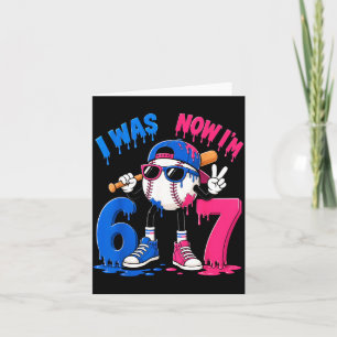 Tarjeta Cumpleaños 7 Niño Béisbol Helado Goteo 7 Años