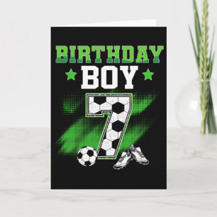 Tarjeta Cumpleaños 7 Niño Fútbol 7 Años Deporte 7 años Niñ