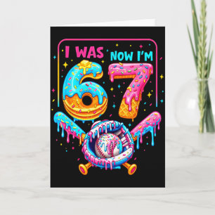 Tarjeta Cumpleaños 7 niños Cumplí 6 Ahora Tengo 7 Helado D