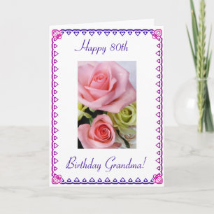 Tarjeta Cumpleaños 80 de la abuela