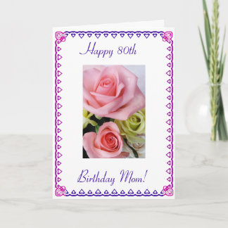 Tarjeta Cumpleaños 80 de mamá