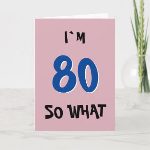 Tarjeta Cumpleaños 80 divertida cita inspiradora 80 años
