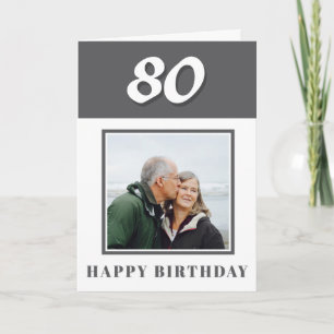 Tarjeta Cumpleaños 80 Personalizado con Foto