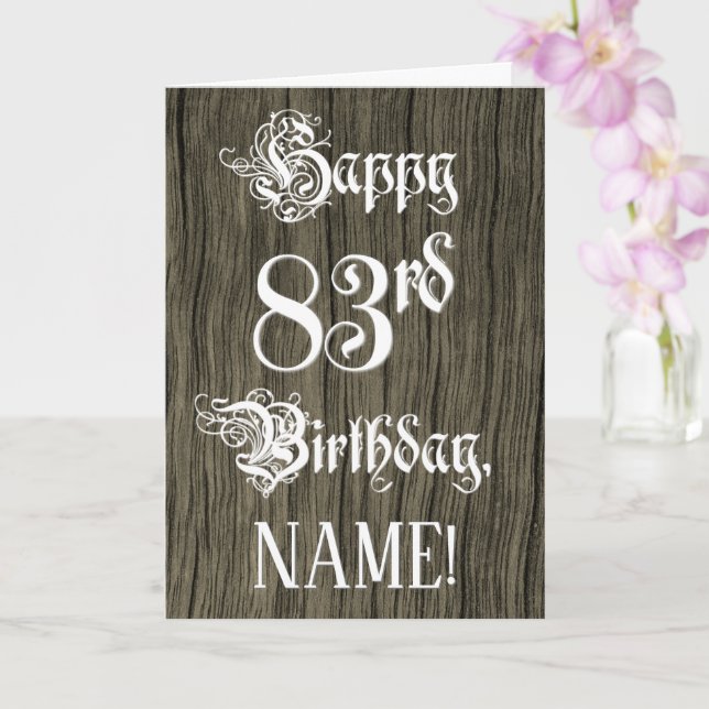 Tarjeta Cumpleaños 83: Texto Elegante y Refinado; Efecto M (Orquídea)