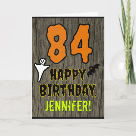 Tarjeta Cumpleaños 84: Tema espeluznante de Halloween, nom