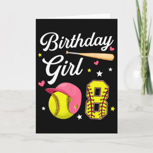 Tarjeta Cumpleaños 8 niña suave octavo cumple 8 años ocho