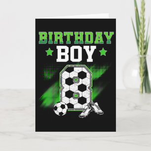 Tarjeta Cumpleaños 8 Niño Fútbol 8 Años Deporte 8 años Niñ