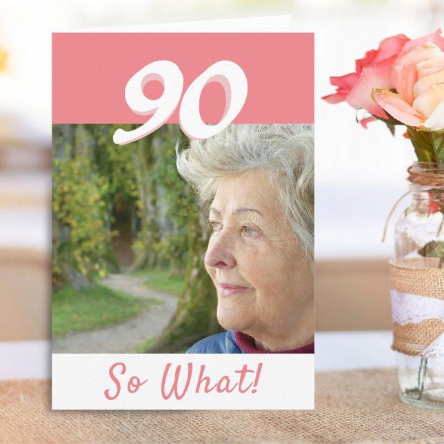 Tarjeta Cumpleaños 90 Divertido Foto Personalizada Positiv (Subido por el creador)