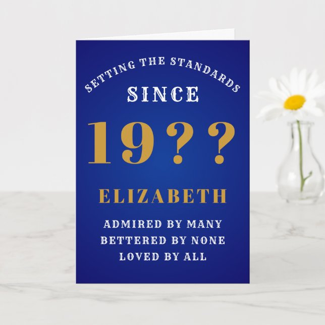 Tarjeta Cumpleaños 90 personalizada 1930 Añadir tu nombre (Planta pequeña)