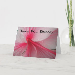 Tarjeta Cumpleaños 90 Rosa Moderno Elegante