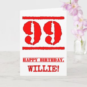 Tarjeta Cumpleaños 99: Diversión, Estampado de goma roja
