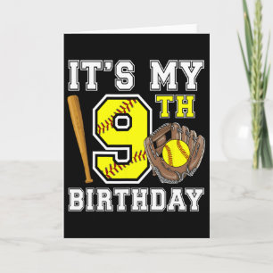 Tarjeta Cumpleaños 9 niña suave 9 años jugadora suave
