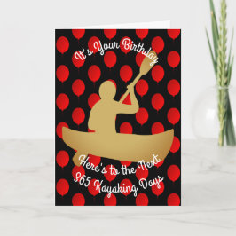 Tarjeta Cumpleaños a los 365 días Kayaking próximos