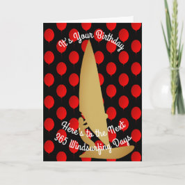 Tarjeta Cumpleaños a los 365 días Windsurfing próximos