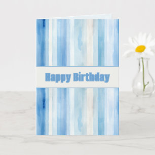 Tarjeta Cumpleaños abstracto de tonos azules