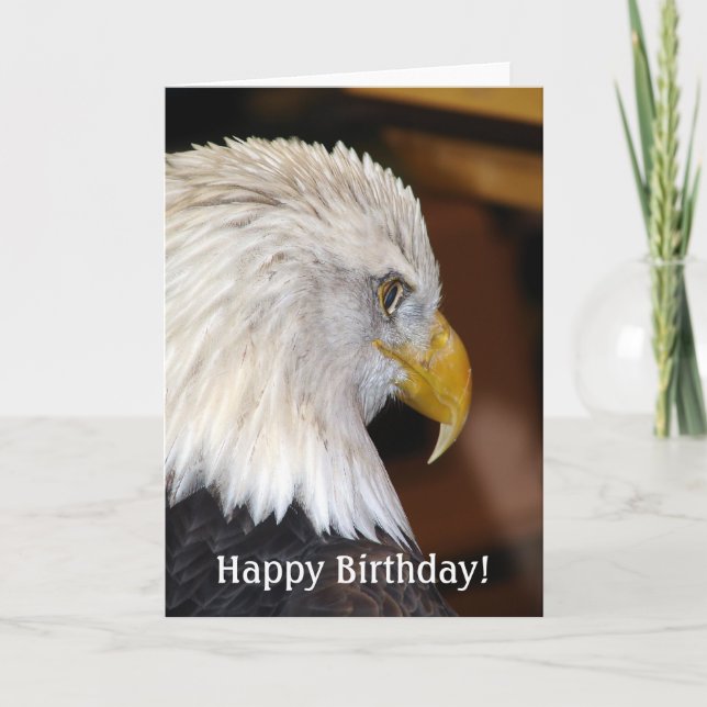 Tarjeta Cumpleaños! Águila calva americana (Anverso)
