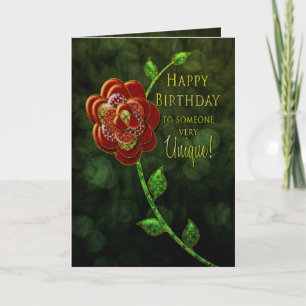 Tarjeta Cumpleaños - alguien muy único - remiendo subió