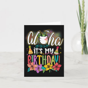 Tarjeta Cumpleaños Aloha Hawaiano Playas Aloha Hawái