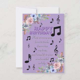 Tarjeta Cumpleaños Amante de la Música