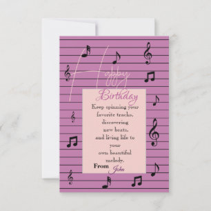 Tarjeta Cumpleaños Amante de la Música
