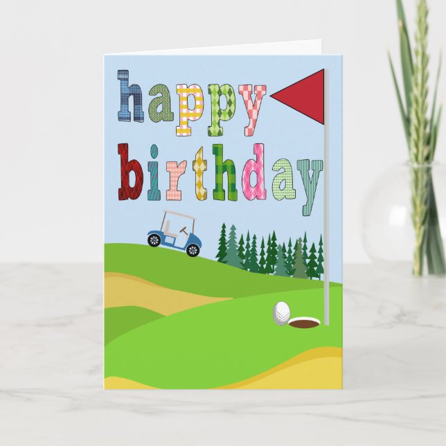 Tarjeta Cumpleaños Amante del Golf (Anverso)