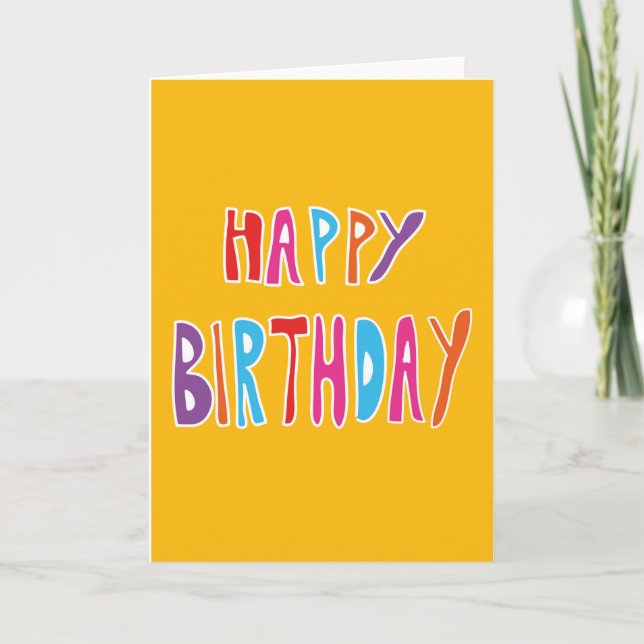 Tarjeta Cumpleaños Amarillo (Anverso)