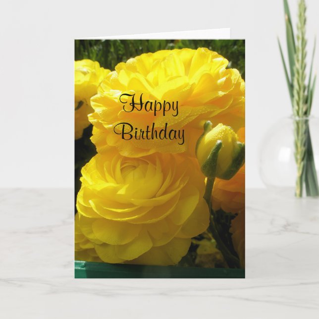 Tarjeta Cumpleaños amarillo (Anverso)
