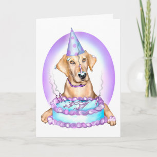 Tarjeta Cumpleaños amarillo de la cara de la torta del