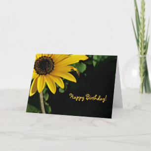 Tarjeta ¡Cumpleaños amarillo y negro, feliz!