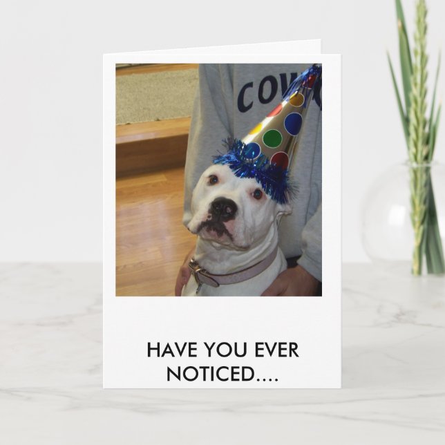 Tarjeta cumpleaños americano del bulldog (Anverso)