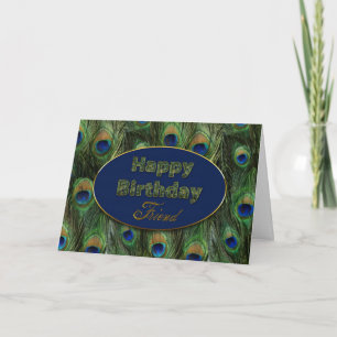 TARJETA CUMPLEAÑOS - AMIGO - PEACOCK