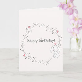 Tarjeta Cumpleaños! Aniversario del Pequeño Conejo