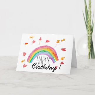 Tarjeta Cumpleaños - Arcoiris - Blank - Matte