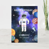 Cumpleaños Astronauta Espacial Galaxia Planeta