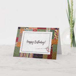 Tarjeta Cumpleaños Autumn Quilt