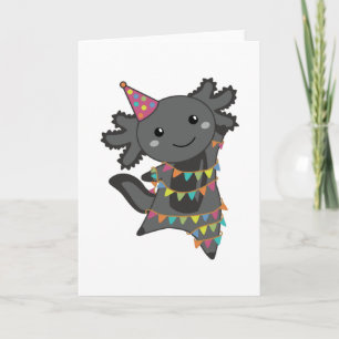 Tarjeta Cumpleaños Axolotl Garland