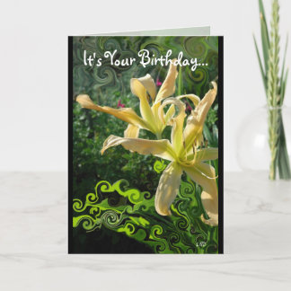 Tarjeta Cumpleaños banal del Daylily